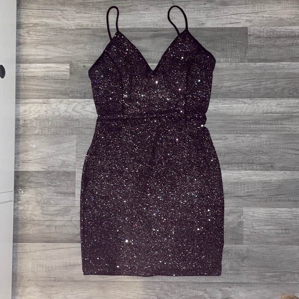 Deep purple sparkle dress